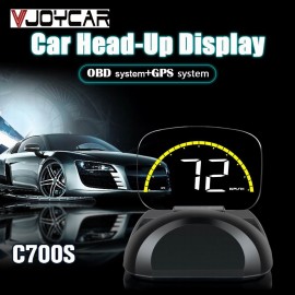 VJOYCAR 2019 New HUD OBD2 Heads Up Display Car Speedometer Digital Mirror Projection GPS OBD Diagnostic-Tool Battery Voltage