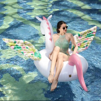 25 Style Giant Flamingo/Unicorn/Toucan/Swan/Pegasus Inflatable Pool Float Ride-On Mattress Water Party Toys For Adult Kids boia