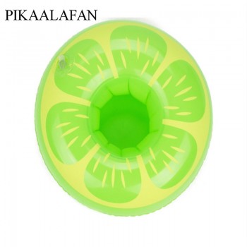 PIKAALAFAN PVC Inflatable Fruit Water Cup Holder Inflatable Water Floating Drink Cup Pineapple Lemon Cup Holder Pool Toys