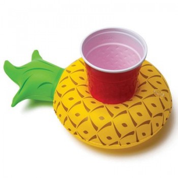 PIKAALAFAN PVC Inflatable Fruit Water Cup Holder Inflatable Water Floating Drink Cup Pineapple Lemon Cup Holder Pool Toys