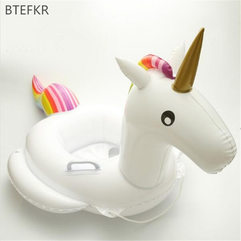 Summer 2018 Inflatable Unicorn Pool Float for Children Baby Swimming Toy Unicorn Seat Fun Pool Toy Kids Swimming float gift