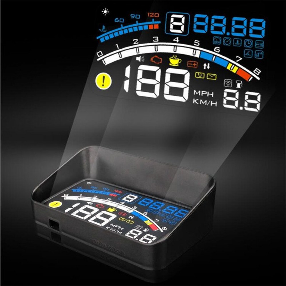 2016new 5.5 4E Car HUD Head Up Display Projector Digital Light Self-adaptive Speeding Warning Fuel OBD II and EOBD Speedometers