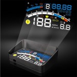 2016new 5.5 4E Car HUD Head Up Display Projector Digital Light Self-adaptive Speeding Warning Fuel OBD II and EOBD Speedometers