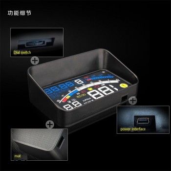 2016new 5.5 4E Car HUD Head Up Display Projector Digital Light Self-adaptive Speeding Warning Fuel OBD II and EOBD Speedometers
