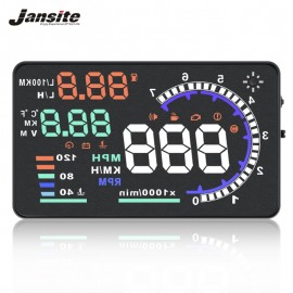 Jansite HUD Head Up Display Car Overspeed Alarm Water Temperature Alarm icon panel OBDII interface Reflective Film Car-styling