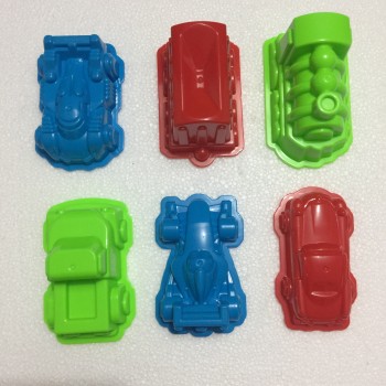 6 Pcs Car suit power playing sand molds space playing sand car molds puzzle Beach Toy Kit
