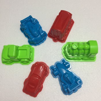 6 Pcs Car suit power playing sand molds space playing sand car molds puzzle Beach Toy Kit