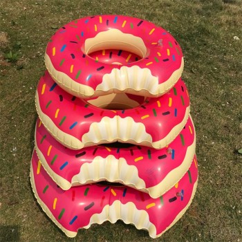 Inflatable swimming ring Adult children underarm thickening ring Chocolate strawberry doughnut swimming ring