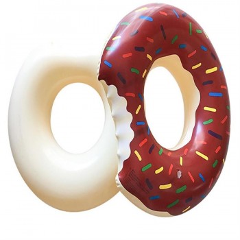 Inflatable swimming ring Adult children underarm thickening ring Chocolate strawberry doughnut swimming ring
