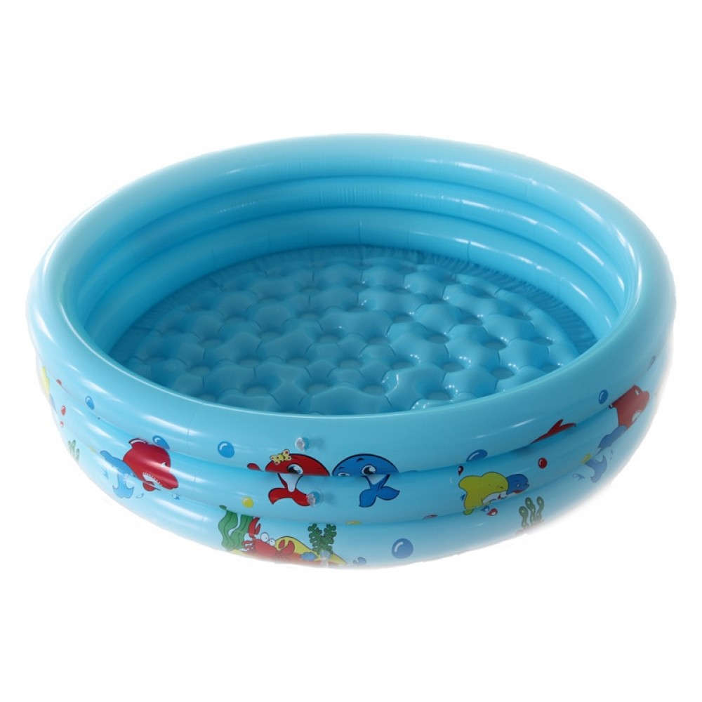 Ride On Round Kids Swimming Pool Rafts Inflatable Summer Water Play Pool Lovely Animal Fish Print Children Ocean Ball Pool Tent