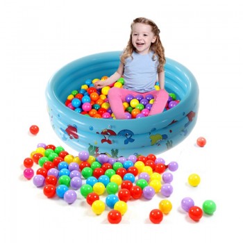 Ride On Round Kids Swimming Pool Rafts Inflatable Summer Water Play Pool Lovely Animal Fish Print Children Ocean Ball Pool Tent