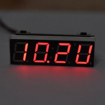 NOYOKERE 12V 24V Car Auto Digital Led Electronic Time Clock + Thermometer + Voltmeter Three Colors For Choose