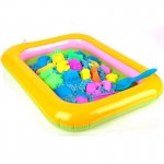 Inflatable Beach Sand Tray Plastic Mobile Table For Children Kids Indoor Playing Sand Clay Color Mud Toys Accessories Multi-func