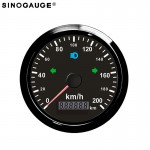 200km/h Black Silver GPS Speedometer 85mm Cars Trucks Bus DC12/24V Left Right High Beam Indicator Lights Free With GPS antenna