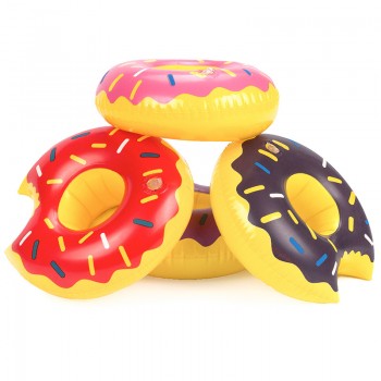Donuts Inflatable Cup Holder Triangle Inflatable Cup Holder PVC Inflatable Water Coaster