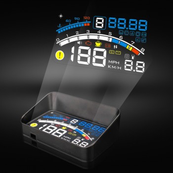 4E 5.5 Car HUD Head Up Display car OBD2 II EUOBD Overspeed Warning System Projector Windshield Auto Electronic Voltage Alarm