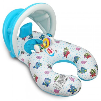 Inflatable Mother Baby Swim Float Ring Kids Seat Double Person Swimming Soft Ring Swimming Circle Babyfloat Accessories piscine
