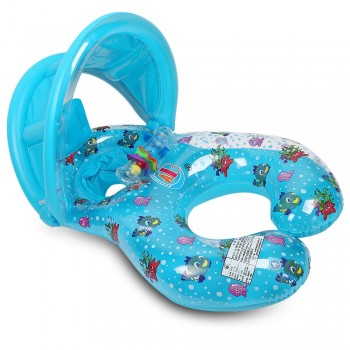 Inflatable Mother Baby Swim Float Ring Kids Seat Double Person Swimming Soft Ring Swimming Circle Babyfloat Accessories piscine