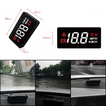GEYIREN A100 Car HUD OBD2 Head-Up Display Digital Speedometer Projector Overspeed Reminding Auto Accessories Voltage Alarm