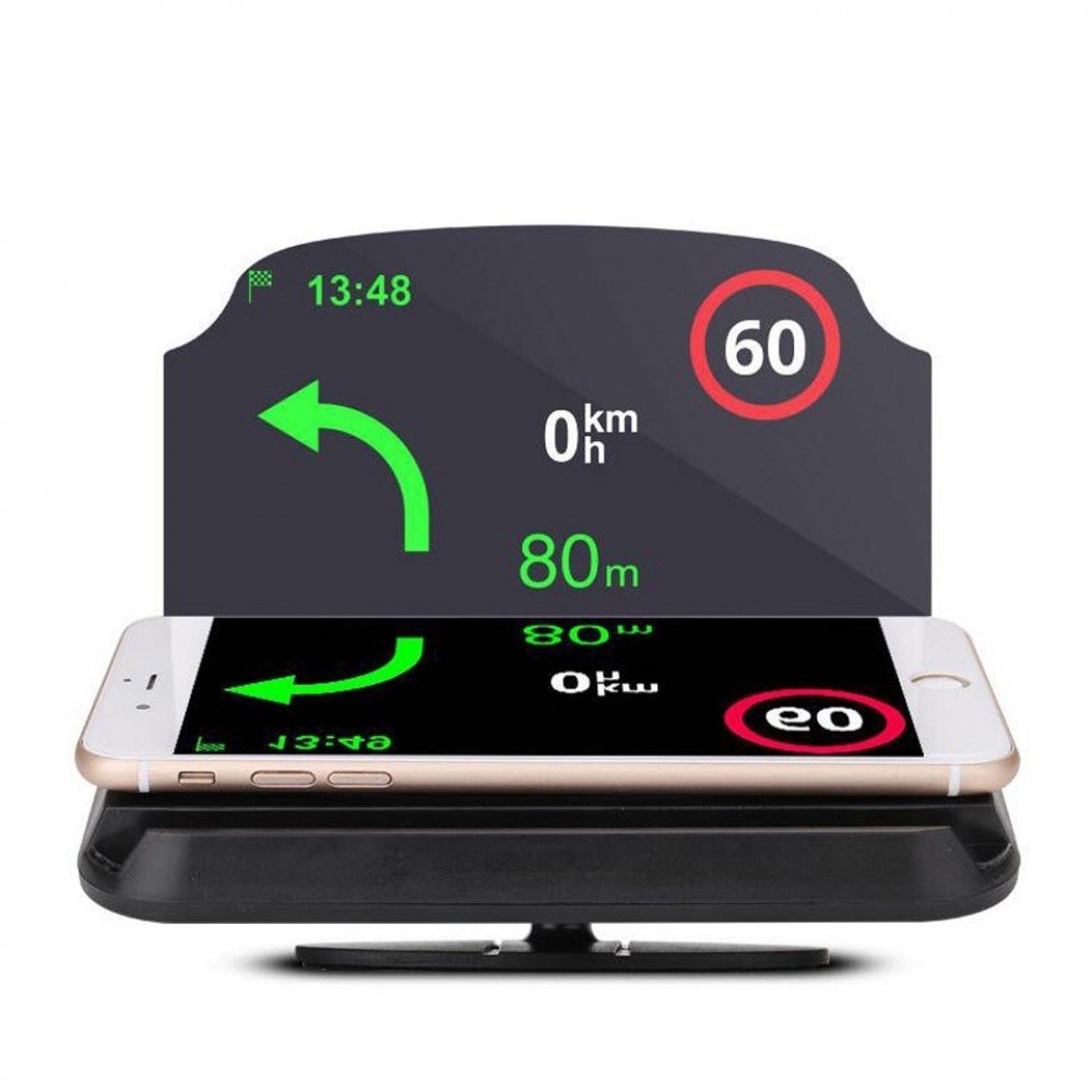 Car HUD Heads Up Display Cars Holder Stander Universal for IPhone GPS Navigation Mobile Cell Phone Image Reflector Projector