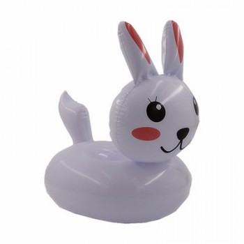 PIKAALAFAN Ins Hot Selling Rabbit Cup Seat Lovely Inflatable Water Coaster Floating Drink Cup Holder  Beach Inflatable Pool