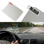 2Pcs Car HUD Reflective Film Vehicle-mounted Head Up Display System Film OBD II Fuel Consumption Overspeed Display Car Styling