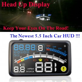 2017 4E 5.5 Head Up Display HUD OBD II EOBD Windshield Projector Self-adaptive Car Fuel etc Parameter Display Speeding Warning
