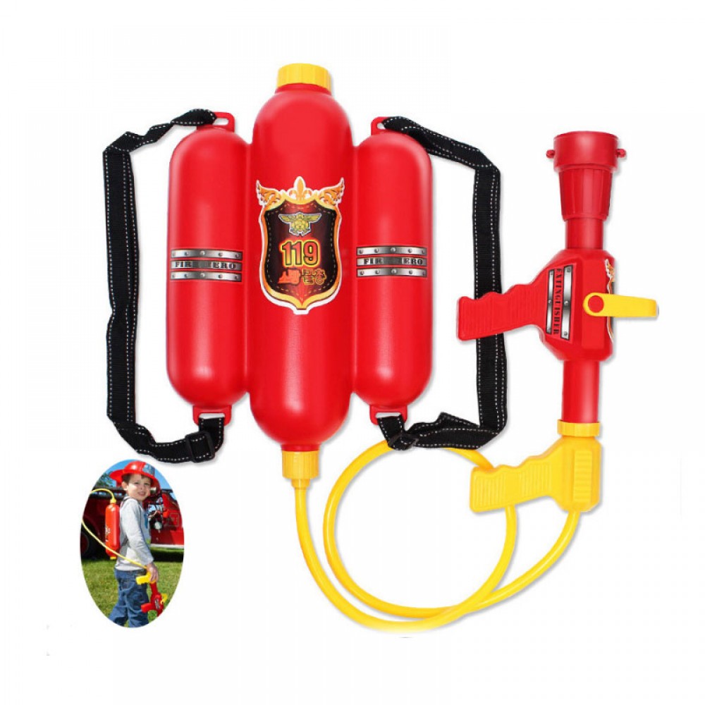 YunNasi Fireman Water Gun Backpack Beach Toys Summer Games Water Pistol Backpack Pressure Sand Toys For Boys Bathroom Children