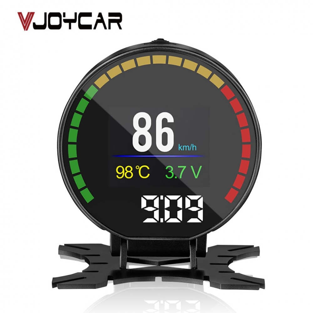 VJOYCAR P15 OBD METER OBD2 HUD Digital Speed Water Temperature Fuel Consumption Voltage Gauge Speedometer Mileage Display Alarm