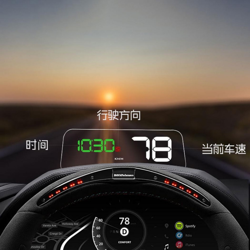 5 Inch T900 Car Head Up Display GPS HUD Car gps Speedometer Auto Windshield Projector LED Projection hud Display Car Electronics