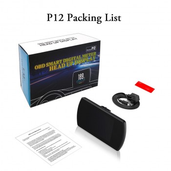 VJOYCAR P12 T800 Hud Car Head Up Display OBD GPS On-board Car Computer Smart Digital Meter HD OBD2 Display Speedometer RPM Tacho
