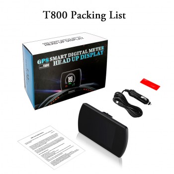 VJOYCAR P12 T800 Hud Car Head Up Display OBD GPS On-board Car Computer Smart Digital Meter HD OBD2 Display Speedometer RPM Tacho