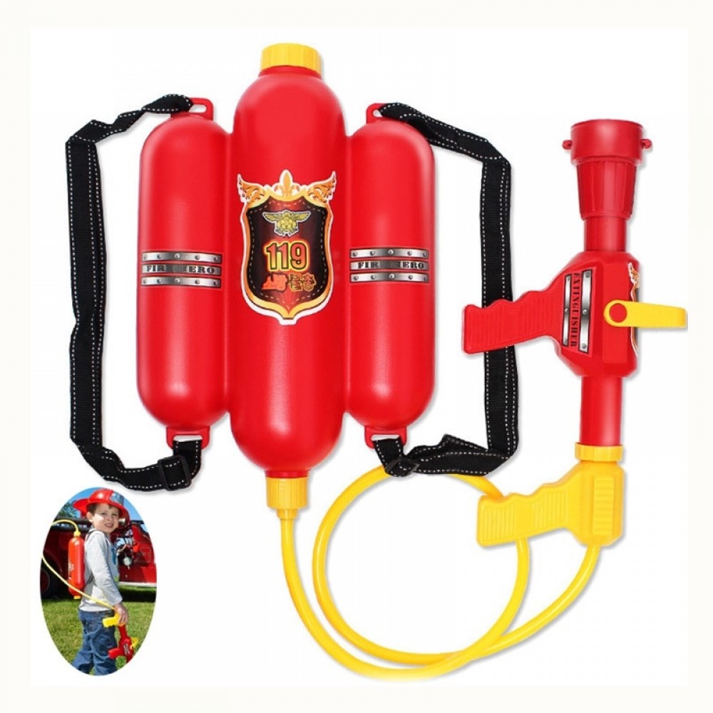 Child Summer Beach Gaming Water Gun Toys Backpack Water Gun Outdoor Backpack Fireman Toy For Kids