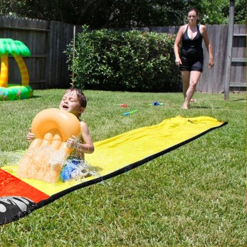 4.8m Giant Surf N Water Slide Fun Lawn Water Slides Pools For Kids Summer PVC Games Center Backyard Outdoor Children Adult Toys