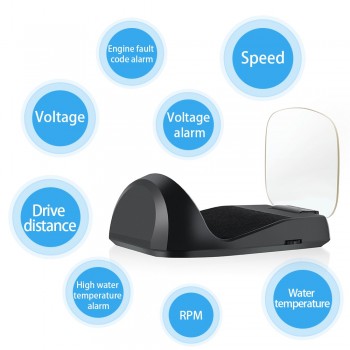 VJOYCAR C700s Dual System OBD Car HUD Head Up Display OBD2 GPS Speedometer On-Board Computer Dash Mirror Digital Projection