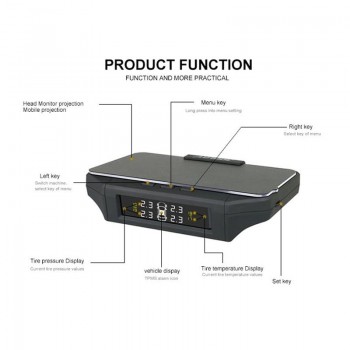 3 in 1 Car HUD Head Up Display TPMS Tire Pressure Sensor Monitoring Film OBD 2 II Code Readers KMH/MPH Auto Obd2 Diagnostic Tool