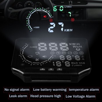 3 in 1 Car HUD Head Up Display TPMS Tire Pressure Sensor Monitoring Film OBD 2 II Code Readers KMH/MPH Auto Obd2 Diagnostic Tool