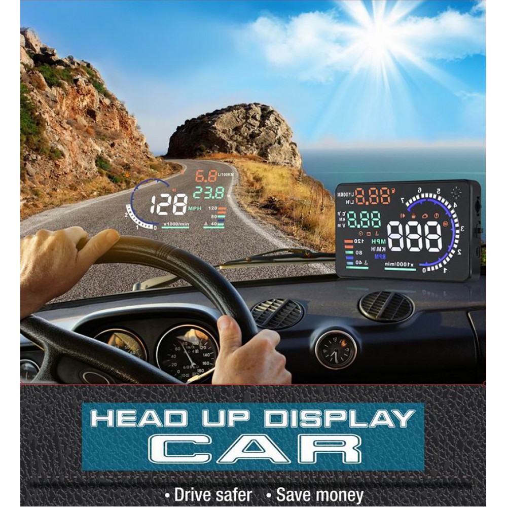 A8 OBD Head Up Display Car Windshield Projector On-Board Computer For Car obd2 Head-up Display Onboard Digital Speedometer