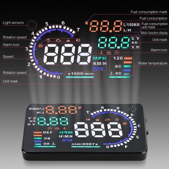 A8 OBD Head Up Display Car Windshield Projector On-Board Computer For Car obd2 Head-up Display Onboard Digital Speedometer