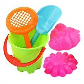 5 Pcs 7cm Mini Bucket Rakes Fishing Net Spraying Sand Playing Tools Kids Beach Play Water Toys for Children Outdoor Funny Games