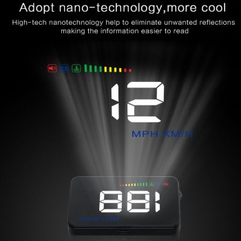Universal GPS Car HUD Head Up Display Car Velocimetro Auto Car Styling Speed Alarm OBD II OBD2 Car Hub Windshield Projector New