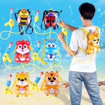 Children Water Gun Toys Cute Animals Bee Ladybug Bear Bag Backpack Water Gun Beach Squirt Toy Pistol Spray Water Gun Toy Gift