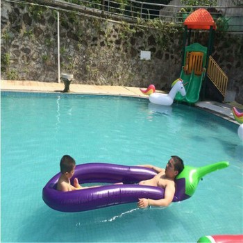 250*100cm Giant Inflatable Eggplant Mesh Pool Float Swimming Board Inflated Floating Mattress Water Toys Fun Raft Air Bed