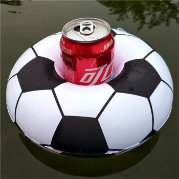 22cm World Cup Inflatable Football Beer Drink Holder Can Holder Float Pool Water Fun Toy Boia De Piscinas  PVC