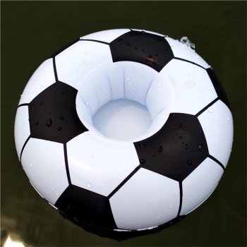 22cm World Cup Inflatable Football Beer Drink Holder Can Holder Float Pool Water Fun Toy Boia De Piscinas  PVC
