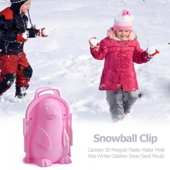 Cartoon 3D Penguin Plastic Maker Mold Kids Winter Outdoor Snow Sand Mould