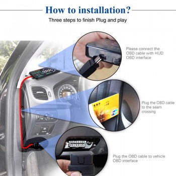 Car speed projector on Windshield OBD2 digital car speedometer Auto HUD Head Up Display Overspeed Alarm Safe Driving Accessories