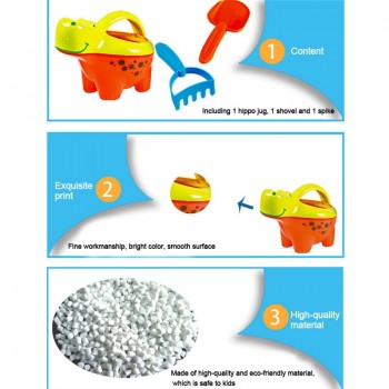 3 Pieces Kids Baby Beach Sand Toys Kettle Shovel Rake Beach Play Sand and Snow Play