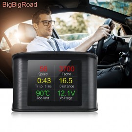 BigBigRoad For Peugeot 206 207 407 408 301 508 2008 307 308 3008 4008 5008 Car Hud OBDII 2 Windscreen Projector Head Up Display
