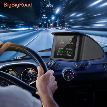 BigBigRoad For Peugeot 206 207 407 408 301 508 2008 307 308 3008 4008 5008 Car Hud OBDII 2 Windscreen Projector Head Up Display